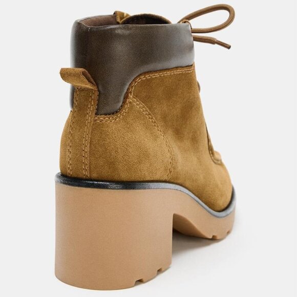 ZARA LACED HEELED ANKLE BOOTS - Picture 4 of 5